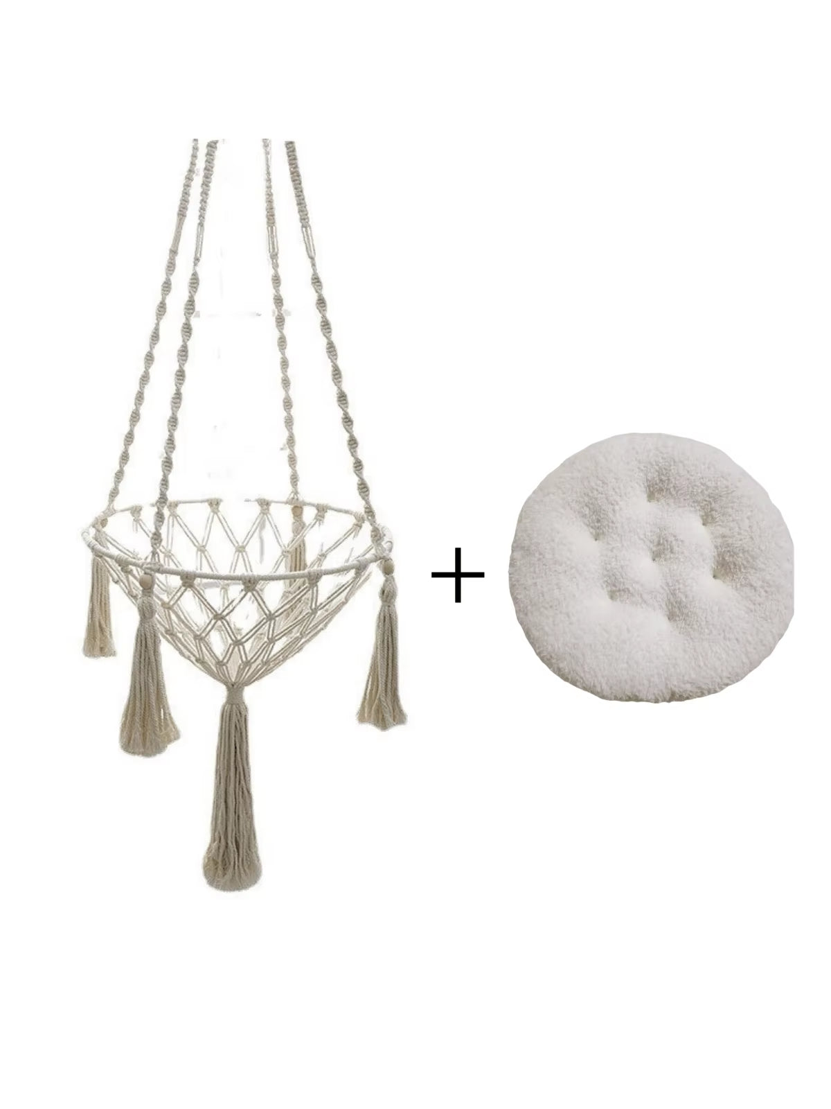 Handcrafted Cotton Rope Winter Pet Hammock for Cats - Indoor Hanging Basket and Nesting Den