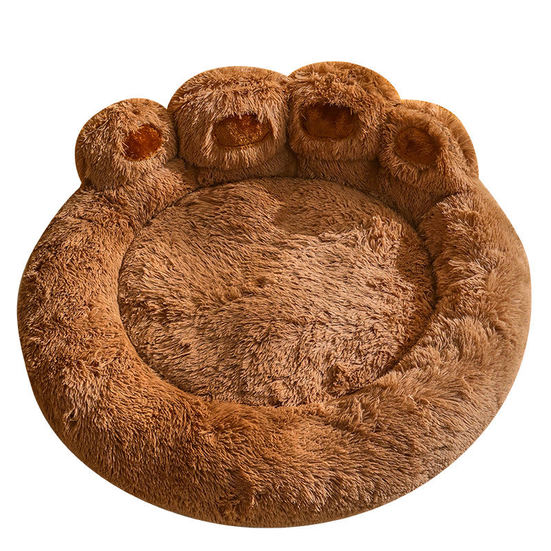 Premium Plush Dog Bed - Cozy Winter Large Pet Sofa with Kennel Mat and Blanket Accessories for Dogs and Cats