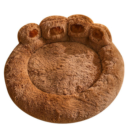 Premium Plush Dog Bed - Cozy Winter Large Pet Sofa with Kennel Mat and Blanket Accessories for Dogs and Cats