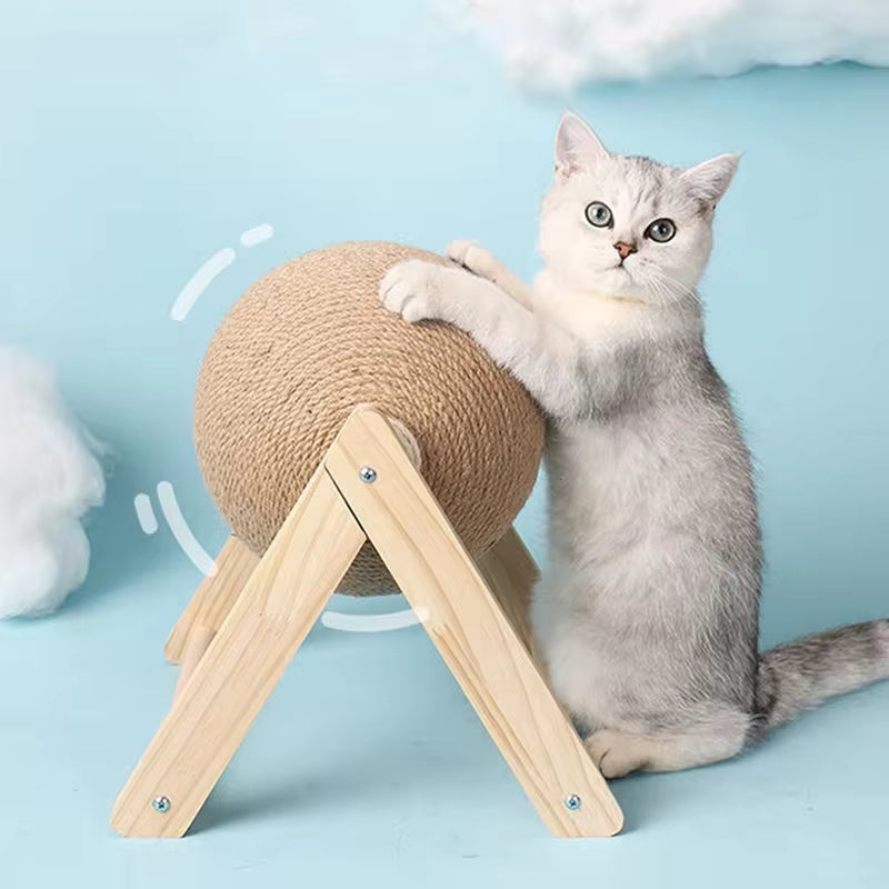 Sisal Rope Cat Scratching Ball Toy Set - Durable Paw Grinding Board for Cats and Kittens