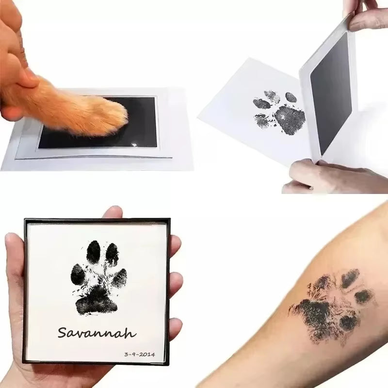 Non-Toxic Pet Footprint and Handprint Ink Pad for Safe Paw Print Keepsakes and Accessories