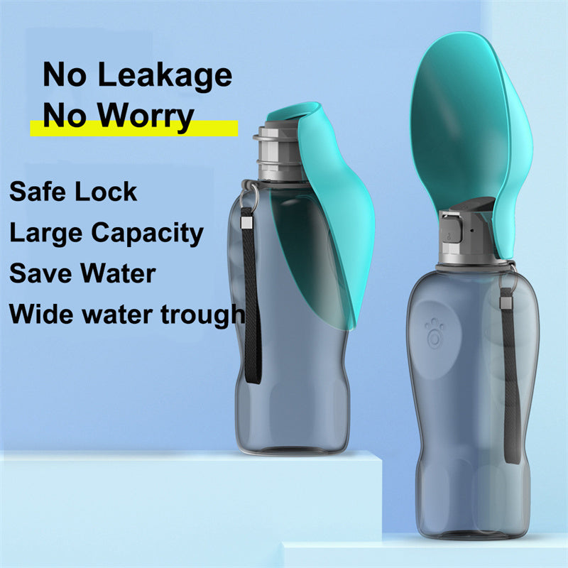 800ml Portable Dog Water Bottle - High Capacity Leakproof Foldable Drinking Bowl for Outdoor Use, Ideal for Golden Retrievers and Other Pets