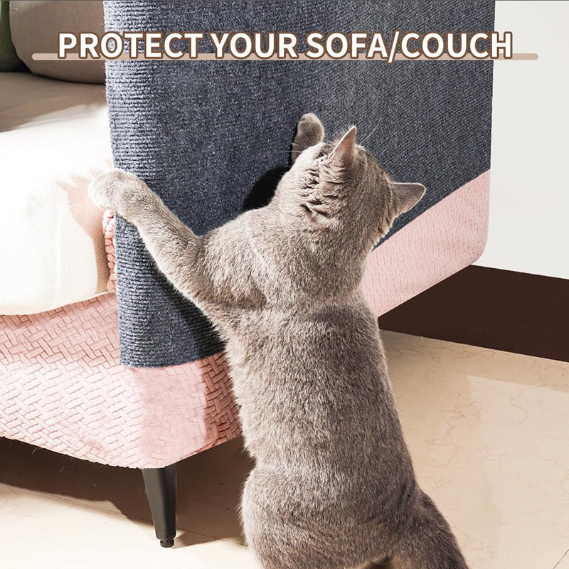 Self-Adhesive Carpet Cat Scratch Board for Wall and Sofa Protection - Trimmable Pet Product