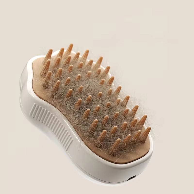 Professional 3-in-1 Electric Pet Grooming Brush with Steam, Spray, and Massage Features for Cats and Dogs