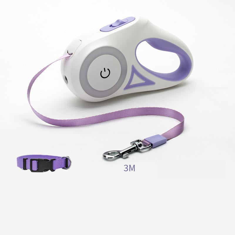 Retractable Dog Leash and Collar Set for Small to Medium Dogs and Cats - Automatic Traction System