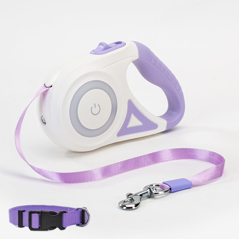 Retractable Dog Leash and Collar Set for Small to Medium Dogs and Cats - Automatic Traction System