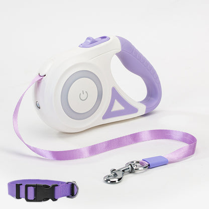 Retractable Dog Leash and Collar Set for Small to Medium Dogs and Cats - Automatic Traction System