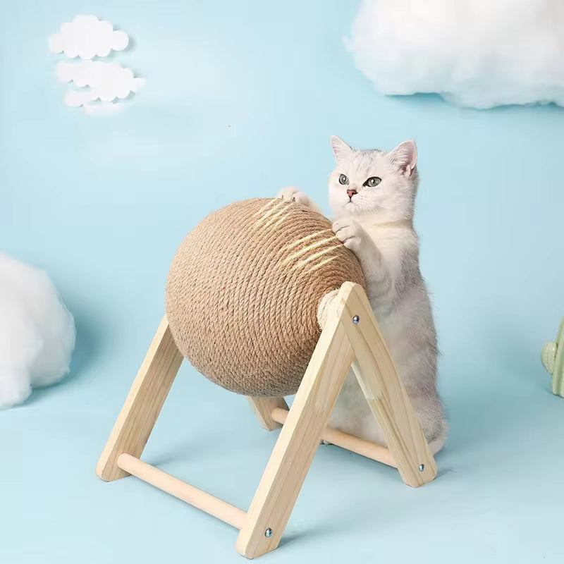 Sisal Rope Cat Scratching Ball Toy Set - Durable Paw Grinding Board for Cats and Kittens