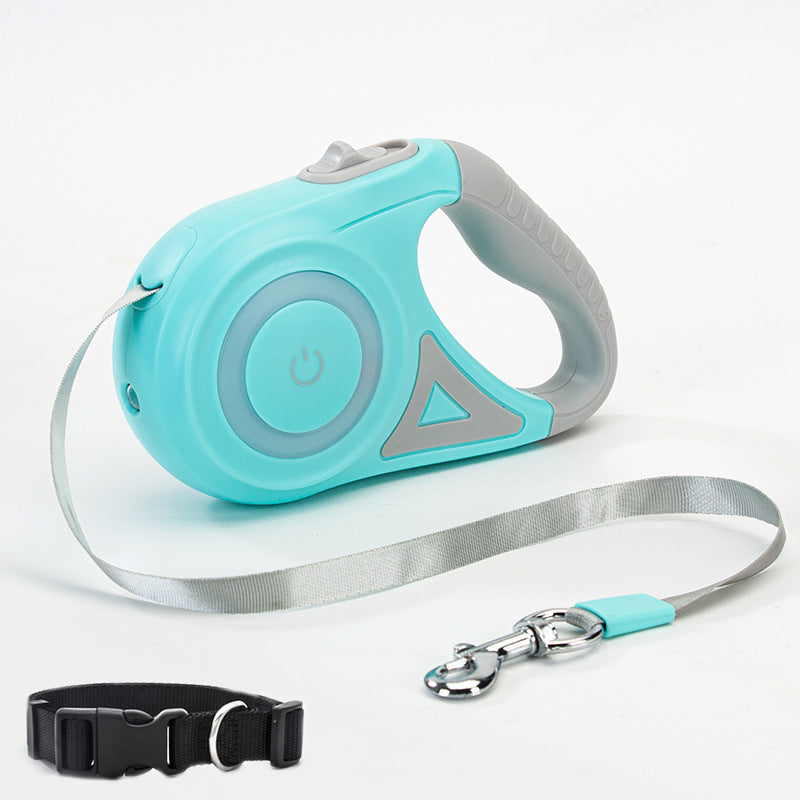 Retractable Dog Leash and Collar Set for Small to Medium Dogs and Cats - Automatic Traction System