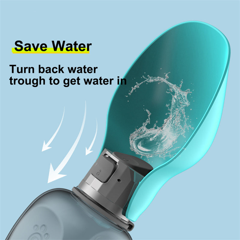 800ml Portable Dog Water Bottle - High Capacity Leakproof Foldable Drinking Bowl for Outdoor Use, Ideal for Golden Retrievers and Other Pets