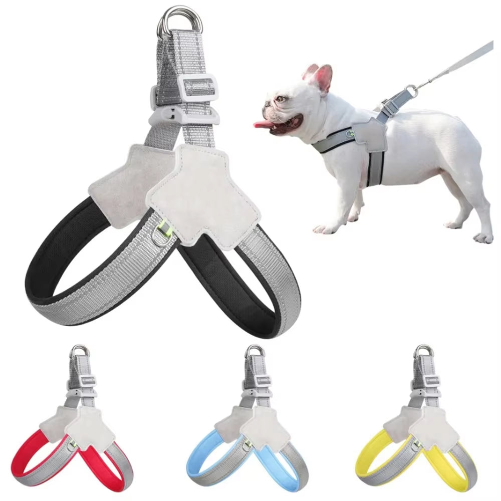 Reflective No-Pull Vest Harness for Small to Medium Dogs and Cats - Ideal for Pugs, Chihuahuas, and Bulldogs