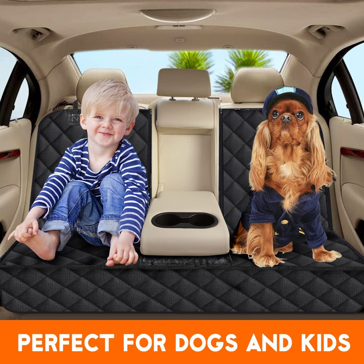 Premium Dog Car Seat Cover – Back Seat Protector for Pets