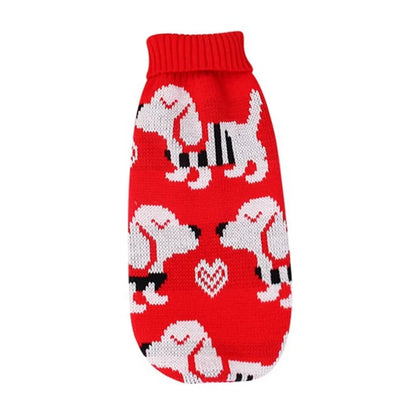 Knitted Winter Sweater for Small to Medium Dogs and Cats - Ideal for Chihuahuas, Bulldogs, and Puppies
