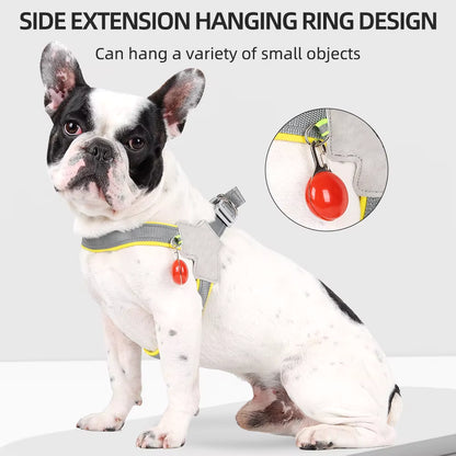 Reflective No-Pull Vest Harness for Small to Medium Dogs and Cats - Ideal for Pugs, Chihuahuas, and Bulldogs