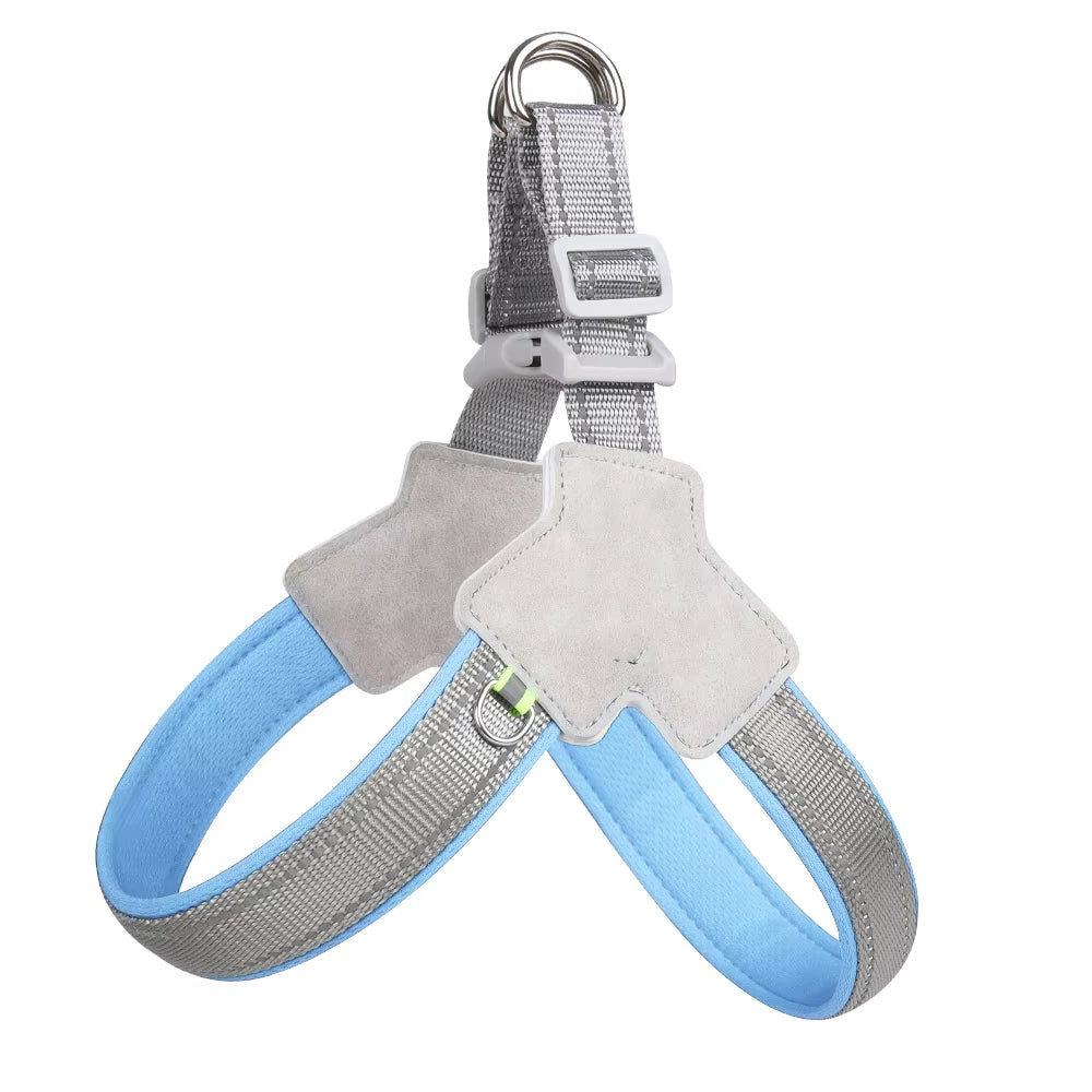 Reflective No-Pull Vest Harness for Small to Medium Dogs and Cats - Ideal for Pugs, Chihuahuas, and Bulldogs