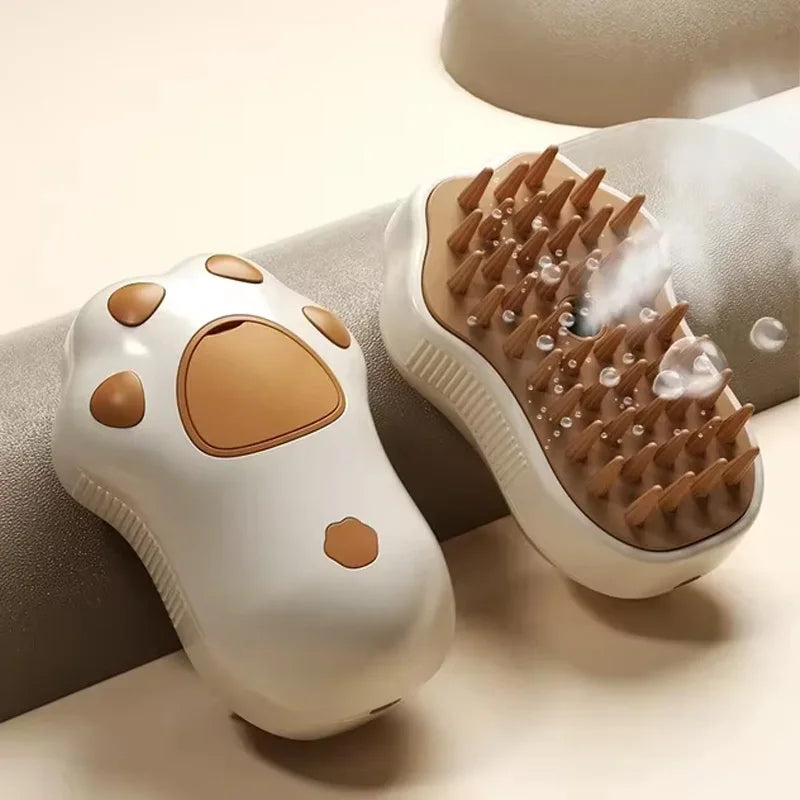Professional 3-in-1 Electric Pet Grooming Brush with Steam, Spray, and Massage Features for Cats and Dogs