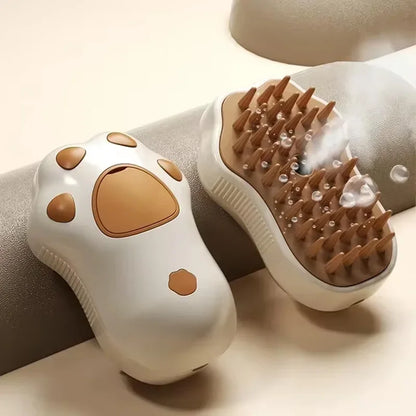 Professional 3-in-1 Electric Pet Grooming Brush with Steam, Spray, and Massage Features for Cats and Dogs