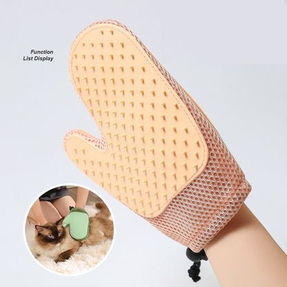 2-in-1 Floating Hair Removal Gloves for Pets - Effective Dog and Cat Grooming Tool