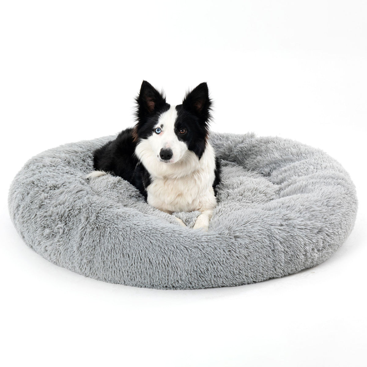 Premium Plush Donut Pet Bed - Comfortable and Washable Cushion for Dogs and Cats in Various Sizes