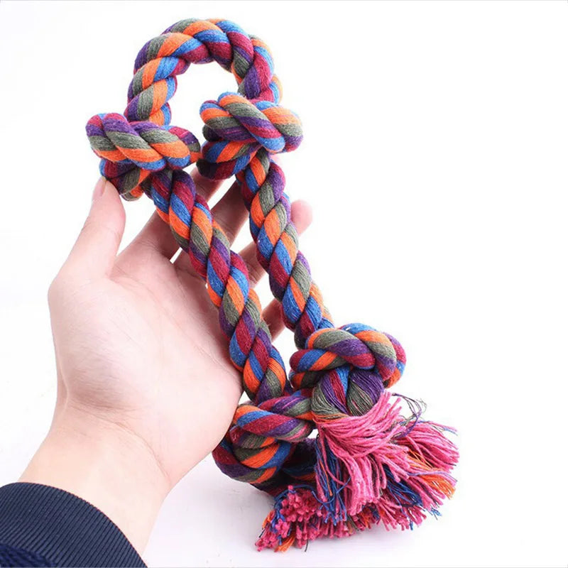 Cotton Rope Dog Bite Toys for Dental Care and Tooth Cleaning