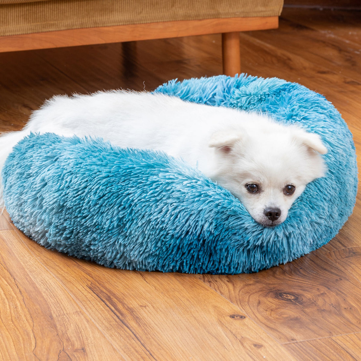 Premium Plush Donut Pet Bed - Comfortable and Washable Cushion for Dogs and Cats in Various Sizes
