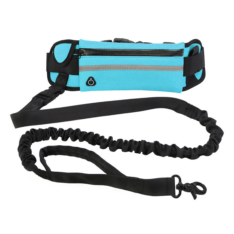 Professional Hands-Free Dog Leash with Shock-Absorbing Bungee for Large Dogs Up to 180 lbs, Featuring Phone Pocket and Water Bottle Holder