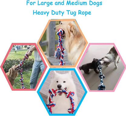 Cotton Rope Dog Bite Toys for Dental Care and Tooth Cleaning