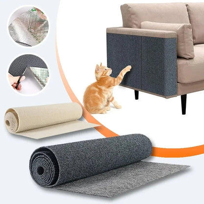 Self-Adhesive Carpet Cat Scratch Board for Wall and Sofa Protection - Trimmable Pet Product