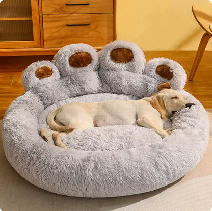 Premium Plush Dog Bed - Cozy Winter Large Pet Sofa with Kennel Mat and Blanket Accessories for Dogs and Cats