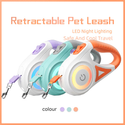 Retractable Dog Leash and Collar Set for Small to Medium Dogs and Cats - Automatic Traction System