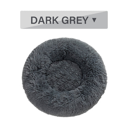 Premium Plush Donut Pet Bed - Comfortable and Washable Cushion for Dogs and Cats in Various Sizes