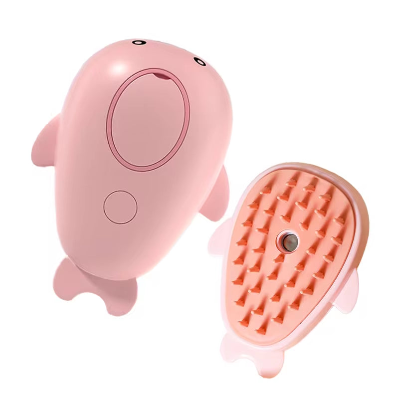 Professional 3-in-1 Electric Pet Grooming Brush with Steam, Spray, and Massage Features for Cats and Dogs