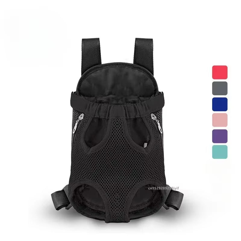Breathable Double-Shoulder Portable Travel Backpack for Small Dogs and Cats
