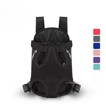 Breathable Double-Shoulder Portable Travel Backpack for Small Dogs and Cats