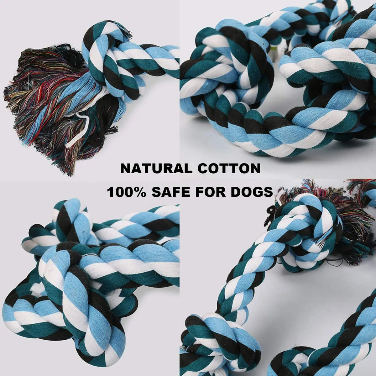Cotton Rope Dog Bite Toys for Dental Care and Tooth Cleaning