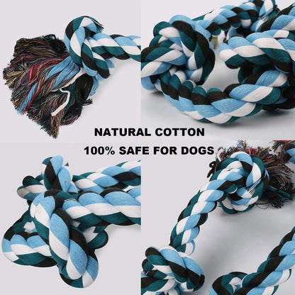 Cotton Rope Dog Bite Toys for Dental Care and Tooth Cleaning