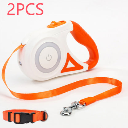 Retractable Dog Leash and Collar Set for Small to Medium Dogs and Cats - Automatic Traction System