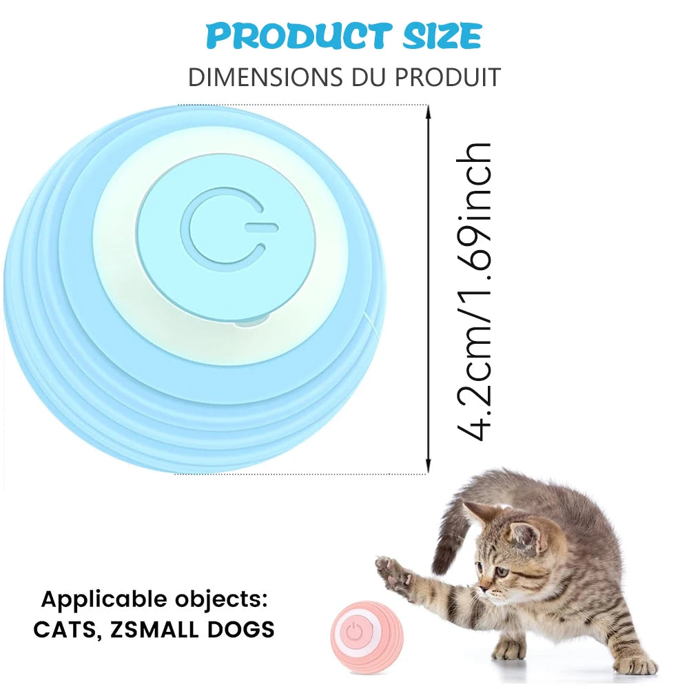 Automatic Interactive Rolling Ball for Cats - Smart Rotating Toy and Game Accessory