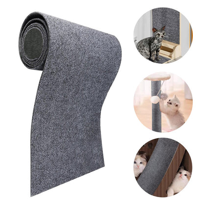 Self-Adhesive Carpet Cat Scratch Board for Wall and Sofa Protection - Trimmable Pet Product