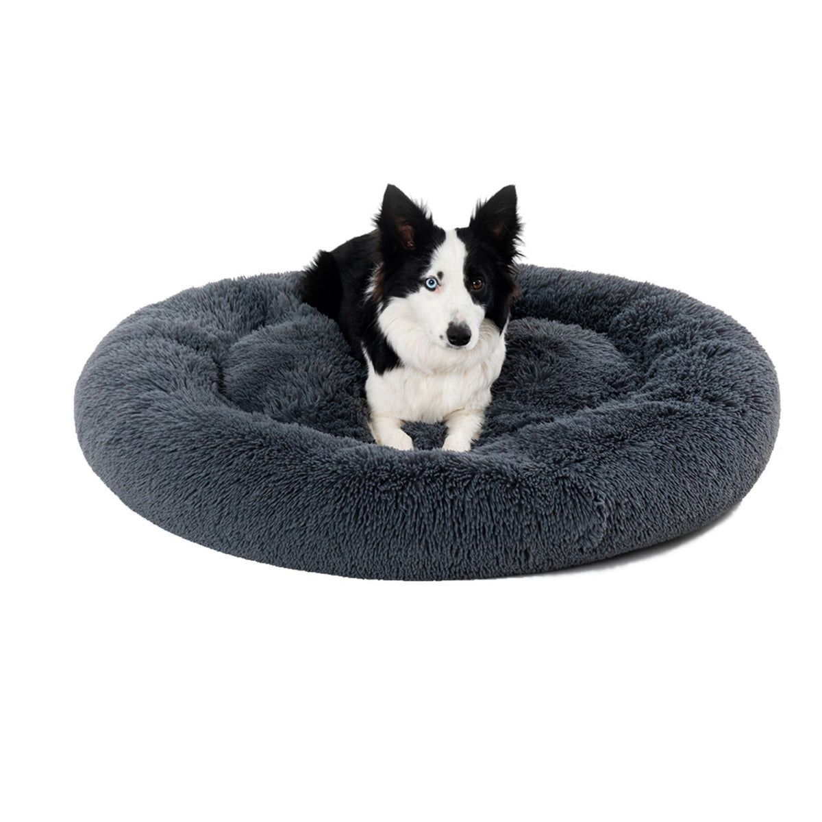 Premium Plush Donut Pet Bed - Comfortable and Washable Cushion for Dogs and Cats in Various Sizes
