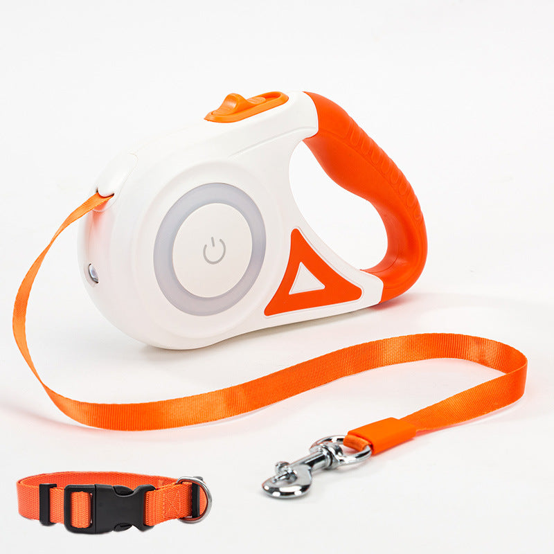 Retractable Dog Leash and Collar Set for Small to Medium Dogs and Cats - Automatic Traction System