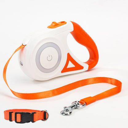 Retractable Dog Leash and Collar Set for Small to Medium Dogs and Cats - Automatic Traction System