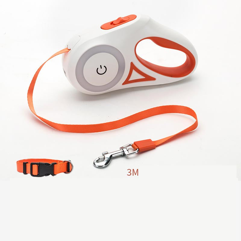 Retractable Dog Leash and Collar Set for Small to Medium Dogs and Cats - Automatic Traction System