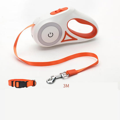 Retractable Dog Leash and Collar Set for Small to Medium Dogs and Cats - Automatic Traction System