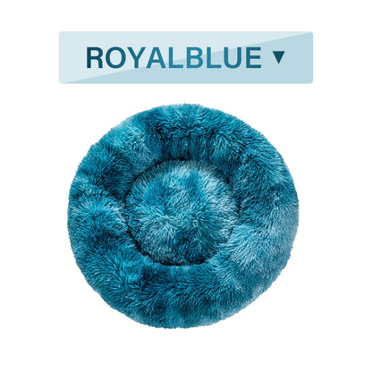Premium Plush Donut Pet Bed - Comfortable and Washable Cushion for Dogs and Cats in Various Sizes