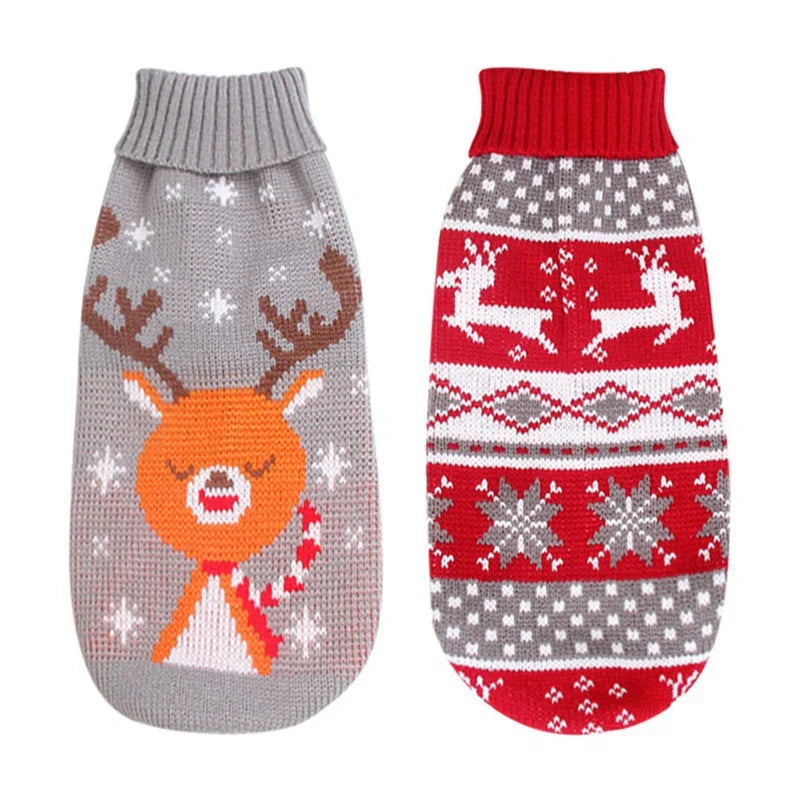 Knitted Winter Sweater for Small to Medium Dogs and Cats - Ideal for Chihuahuas, Bulldogs, and Puppies