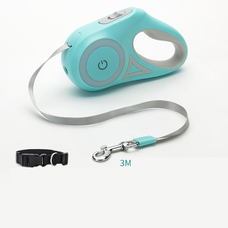 Retractable Dog Leash and Collar Set for Small to Medium Dogs and Cats - Automatic Traction System