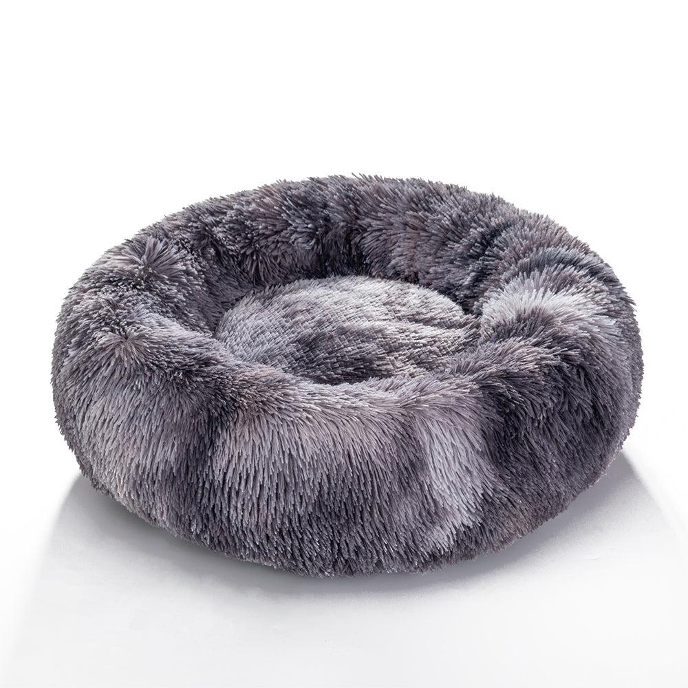 Premium Plush Donut Pet Bed - Comfortable and Washable Cushion for Dogs and Cats in Various Sizes
