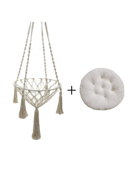 Handcrafted Cotton Rope Winter Pet Hammock for Cats - Indoor Hanging Basket and Nesting Den