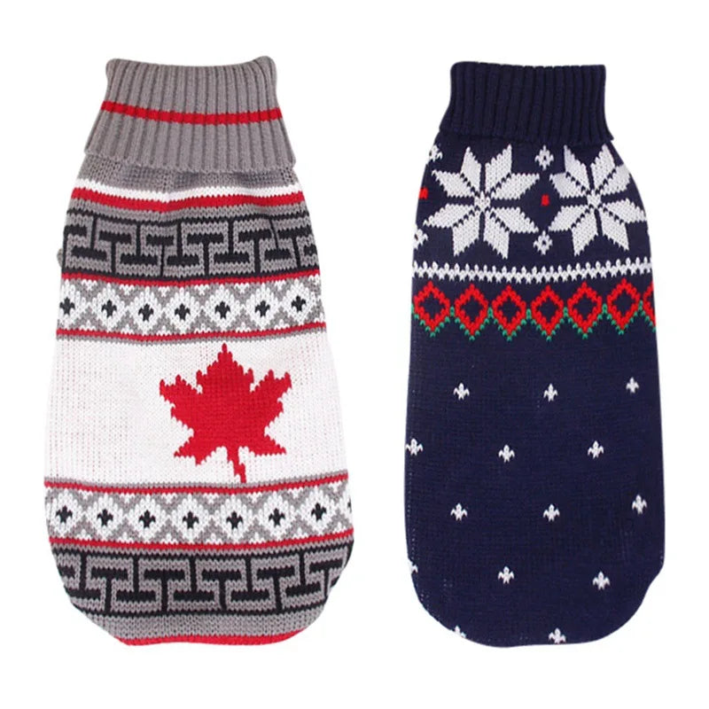 Knitted Winter Sweater for Small to Medium Dogs and Cats - Ideal for Chihuahuas, Bulldogs, and Puppies